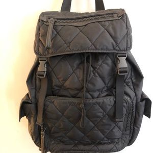 Rebecca Minkoff Black quilted nylon backpack